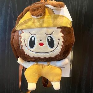 Adorable Brown and Yellow Plush Toy kids back pack
